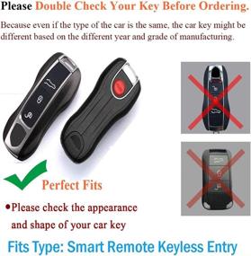 img 3 attached to 🔑 GENERIC Key Fob Cover for Porsche Cayenne 911 Taycan Panamera 2020 - Keyless Entry Remote Case - ABS Plastic Key Protector Shell - White