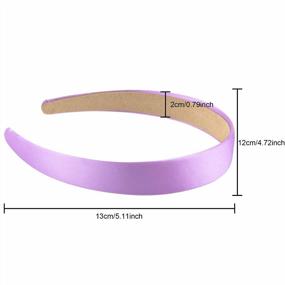 img 3 attached to 18Pcs 0.79" Satin Non-Slip Headbands For Women Girls, DIY Plain Hard Hairband 18 Colors