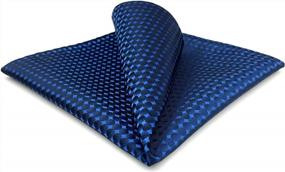 img 4 attached to Large-Size S&W SHLAX&WING Solid Color Pocket Squares For Men In Blue, Grey, Red, Orange, And Green