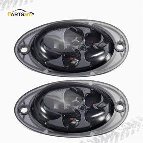 img 2 attached to 2Pcs Partsam Amber LED Side Marker Turn Signal Lights with Smoke Lens for Freightliner Cascadia 5-2835-SMD, Smoked Front Cab Side Turn Marker Clearance Lights – Ideal for Freightliner Cascadia Semi Trucks