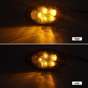 img 3 attached to 2Pcs Partsam Amber LED Side Marker Turn Signal Lights with Smoke Lens for Freightliner Cascadia 5-2835-SMD, Smoked Front Cab Side Turn Marker Clearance Lights – Ideal for Freightliner Cascadia Semi Trucks