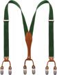 mens leather suspenders with 6 strong clips - 2.5cm wide - alizeal logo