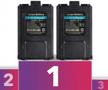 upgrade your two-way radio with high capacity baofeng battery pack bl5 - 2pcs set by mirkit radio usa warranty logo