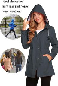 img 2 attached to ZHENWEI Waterproof Lightweight Raincoat Windbreaker Women's Clothing : Coats, Jackets & Vests