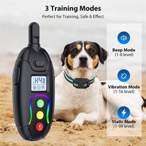 img 3 attached to GHORA RS1 Dog Training Collar with Remote - 1200Ft Control Range, Shock Collar for Dogs 8-150lbs - 3 Modes: Beep, Vibration, Shock - Rechargeable & Waterproof E-Collar Ideal for Small, Medium, Large Dogs