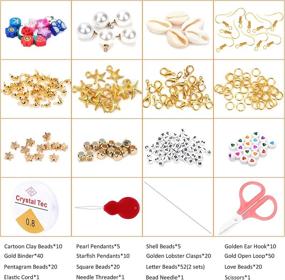 img 2 attached to 5546 Pcs Flat Beads Kit,CGBOOM 24 Colors Flat Round Polymer Clay Spacer Beads, 6Mm Clay Beads Set With Alloy Beads, Pendant Charms For Bracelets Necklace Jewelry Making,Ideal Christmas Gift