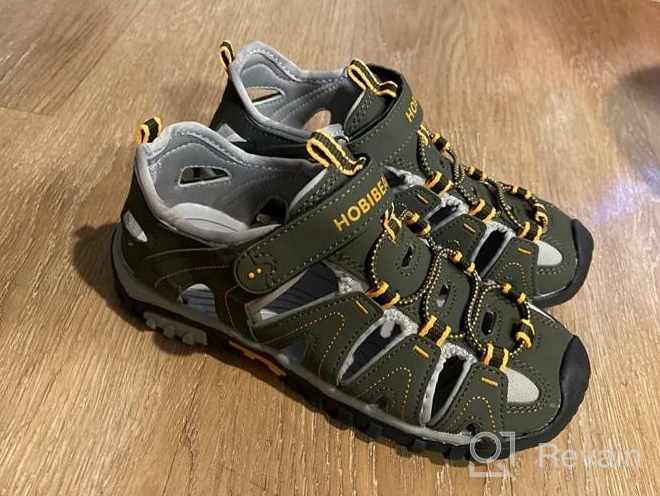 img 1 attached to 👟 HOBIBEAR Outdoor Closed Toe Summer Sandals in Black: Boys' Shoes and Sandals for Adventurous Fun review by David Crawford