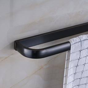 img 2 attached to Oil Rubbed Bronze Towel Bar Wall Mounted Rack Single Bathroom Towel Holder By Rozin
