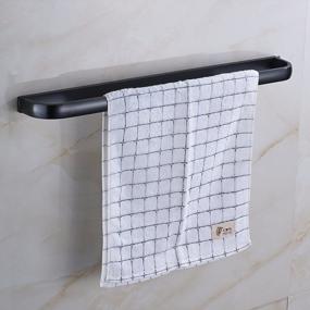 img 3 attached to Oil Rubbed Bronze Towel Bar Wall Mounted Rack Single Bathroom Towel Holder By Rozin