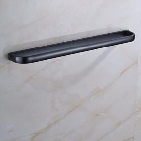img 1 attached to Oil Rubbed Bronze Towel Bar Wall Mounted Rack Single Bathroom Towel Holder By Rozin