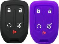 🔑 2-pack coolbestda silicone key fob cover for gmc acadia terrain yukon chevrolet suburban tahoe - fits hyq1aa 13584502 1551a-aa логотип