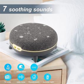 img 3 attached to 🔌 Wireless White Noise Sleep Sound Machine with Night Light - 7 Soothing Sounds, 8 Night Light Options - USB Rechargeable - Perfect for Baby, Kids, and Adult Relaxation