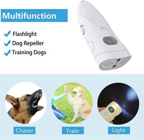 img 1 attached to 🐶 SUKEBITA Anti Barking Device: 3-in-1 Ultrasonic Dog Training with Dual Sensors - Stop Barking & Control Dogs Effectively, 9 Frequency No Bark Deterrent, Laser & Flashlight Function Included