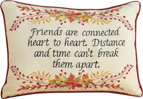 img 3 attached to Embroidered Heart To Heart Accent Throw Pillow By Collections Etc