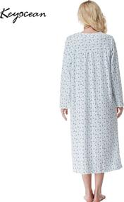 img 3 attached to Keyocean Nightgowns: Lightweight Long Sleeve Lounge Wear for Women - Clothing, Lingerie and Sleep Lounge