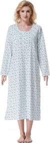 img 4 attached to Keyocean Nightgowns: Lightweight Long Sleeve Lounge Wear for Women - Clothing, Lingerie and Sleep Lounge