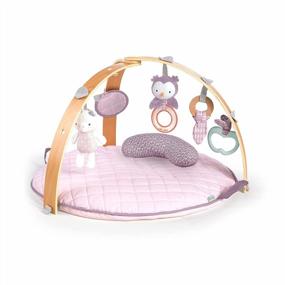 img 3 attached to Experience Comfort And Playtime With Ingenuity Cozy Spot Reversible Duvet Activity Gym And Play Mat - Calla, 33X33X19 Inch