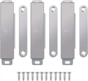 img 4 attached to DonYoung Magnetic Latch - Keep Your Cabinet Doors Closed With 60Lb Magnet, Easy Installation - 3 Pack