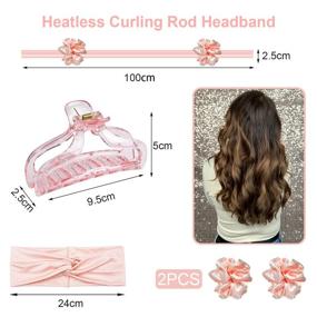 img 1 attached to 🌊 Heatless Curling Rod Headband Scrunches: Effortless and Damage-Free Waves!