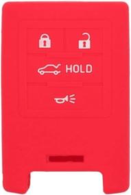 img 3 attached to SEGADEN Silicone Cover Protector Case Holder Skin Jacket Compatible With CADILLAC CHEVROLET 4 Button Smart Remote Key Fob CV4773 Red