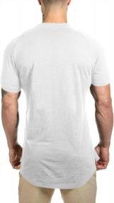 img 1 attached to Men'S Longline T-Shirt: LETAOTAO Hipster Workout Top With Curved Hem