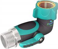 upgrade your rv plumbing with 2wayz 90 degree hose elbow and connector set - complete with shut off valve and garden hose elbow logo