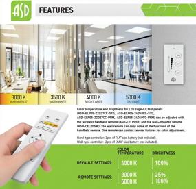 img 2 attached to Remote Wall-Type Controller For Commercial Indoor Lighting: Adjustable Color Temperature 3000K/3500K/4000K/5000K And Brightness Dimmer Panel For Changing Colors