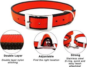 img 1 attached to Adjustable Metal Buckle Tactical Dog Collar - Mycicy Double Thickness Nylon Collar For Small, Medium, And Large Breeds Ideal For Military And Training Purposes