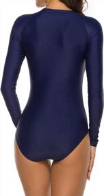 img 3 attached to Runtlly Womens Athletic Training Long Sleeve One Piece Swimsuits Surfing Swimwear Bathing Suit UPF 50+