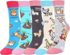img 3 attached to Детские милые носки с изображением единорога и животных, забавные подарки для девочек от 2 до 15 лет, Zmart, русалка для девочек