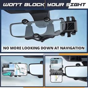 img 2 attached to 360°Rotatable and Retractable Car Phone Holder: An All Mobile Universal Multifunctional Adjustable GPS and Rearview Mirror Phone Holder