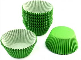 img 3 attached to Eoonfirst Green Christmas Day Party Cupcake Liners 200 Pcs - Standard Size Baking Cups