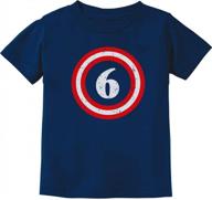 celebrate your little boy's 6th birthday with a captain sixth t-shirt! logo