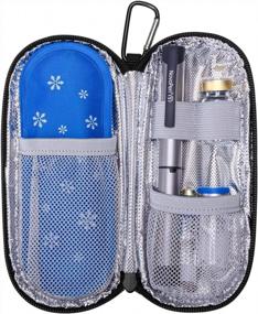 img 3 attached to Insulin Cooler Travel Case By Yarwo - Diabetic Medication Organizer With 2 Ice Packs For Insulin Pens And Other Supplies, Black