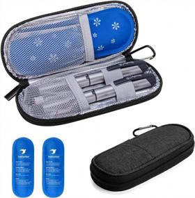 img 4 attached to Insulin Cooler Travel Case By Yarwo - Diabetic Medication Organizer With 2 Ice Packs For Insulin Pens And Other Supplies, Black
