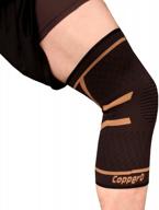 bamboo charcoal infused copper compression knee sleeve - support brace for knee pain relief logo