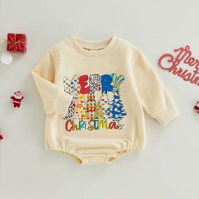 img 3 attached to Valentine'S Day Newborn Baby Outfit: Funny Lettered Sweatshirt Romper And Long Sleeve Top For Fall And Winter Wear