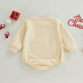 img 2 attached to Valentine'S Day Newborn Baby Outfit: Funny Lettered Sweatshirt Romper And Long Sleeve Top For Fall And Winter Wear