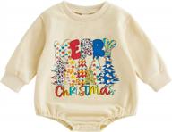 valentine's day newborn baby outfit: funny lettered sweatshirt romper and long sleeve top for fall and winter wear logo