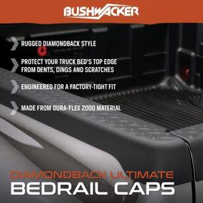 img 2 attached to Bushwacker Ultimate BedRail Caps — набор из 2 частей DiamondBack с отверстиями для стоек, черный, гладкая поверхность 49503 Подходит для Chevrolet/GMC Silverado/Sierra 2001–2006 годов 1500/2500HD/3500 (исключая Flareside) 6,5-дюймовая кровать