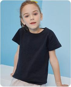 img 2 attached to 👕 KISBINI Short Sleeve Cotton Solid T-Shirt Collection for Toddler Boys and Girls