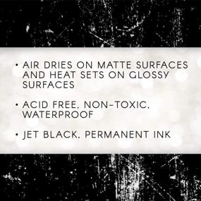 img 2 attached to 🖤 Ranger Archival Ink Pad, Jet Black - Permanent, Waterproof, Acid-Free, Non-Toxic - Vivid and Crisp Stamping Results - No Bleeding or Smudging - Ideal for Matte and Glossy Surfaces - Air Dry or Heat Set