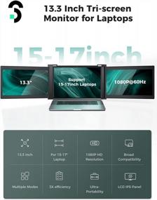 img 3 attached to SOOMFON 13 3 Triple Portable Monitor Extender 13.3", 1920X1080P, Anti Glare Screen, SF-PM132B