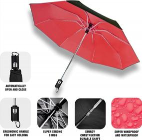 img 3 attached to Small, Lightweight & Windproof Teflon Coated Umbrella - Automatic Open/Close For Travel, Car & Backpack!