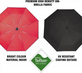 img 1 attached to Small, Lightweight & Windproof Teflon Coated Umbrella - Automatic Open/Close For Travel, Car & Backpack!