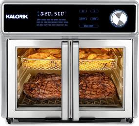 img 4 attached to Kalorik MAXX Air Fryer Oven Grill Deluxe: Smokeless Indoor Combo With Rotisserie, BBQ & 12 Accessories