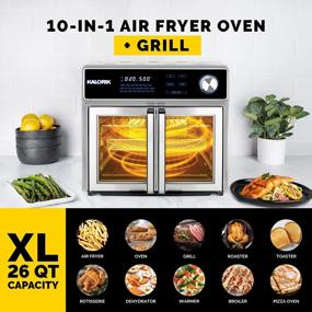 img 2 attached to Kalorik MAXX Air Fryer Oven Grill Deluxe: Smokeless Indoor Combo With Rotisserie, BBQ & 12 Accessories