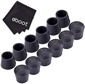 img 2 attached to 12 Pack EBoot Black Table Chair Rubber Leg Tips Caps, 7/8 Inch