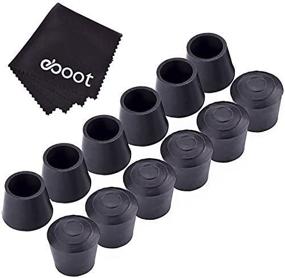 img 3 attached to 12 Pack EBoot Black Table Chair Rubber Leg Tips Caps, 7/8 Inch