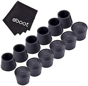 img 4 attached to 12 Pack EBoot Black Table Chair Rubber Leg Tips Caps, 7/8 Inch